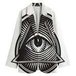 Illuminati Symbol Print Women's Cotton Blazer