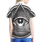 Illuminati Symbol Print Women's Polo Shirt