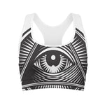 Illuminati Symbol Print Women's Sports Bra