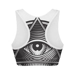 Illuminati Symbol Print Women's Sports Bra