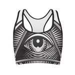 Illuminati Symbol Print Women's Sports Bra