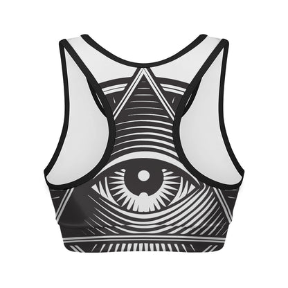 Illuminati Symbol Print Women's Sports Bra