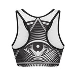 Illuminati Symbol Print Women's Sports Bra