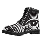 Illuminati Symbol Print Work Boots