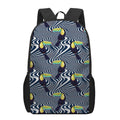 Illusion Toucan Print 17 Inch Backpack
