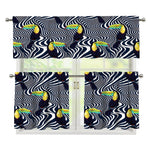 Illusion Toucan Print 3 Piece Kitchen Curtains