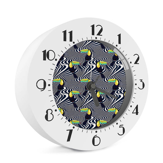 Illusion Toucan Print Alarm Clock