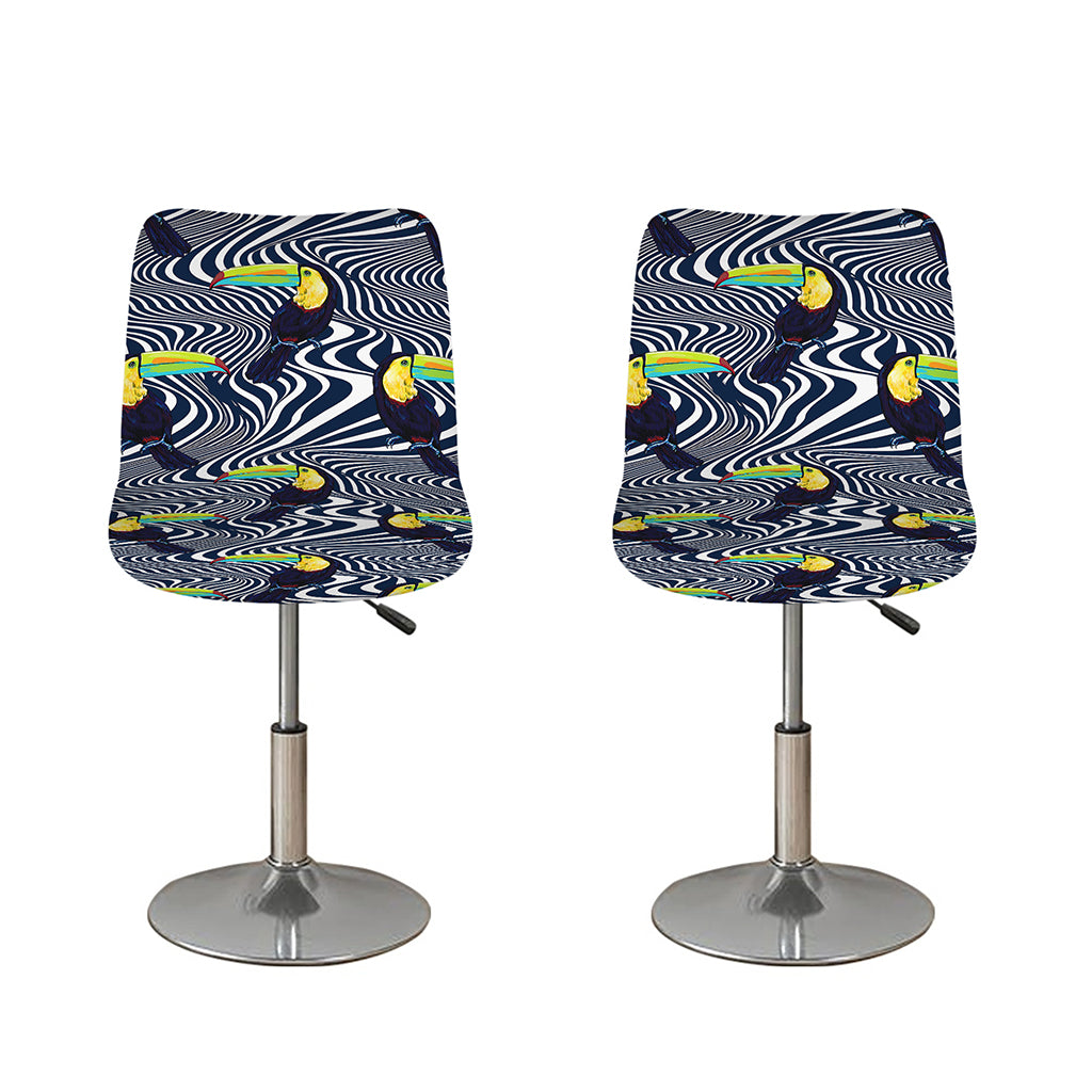 Illusion Toucan Print Bar Stool Covers