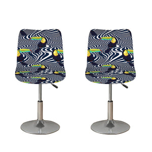 Illusion Toucan Print Bar Stool Covers