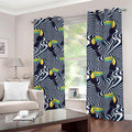 Illusion Toucan Print Dimout Grommet Curtains