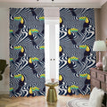 Illusion Toucan Print Dimout Pencil Pleat Curtains