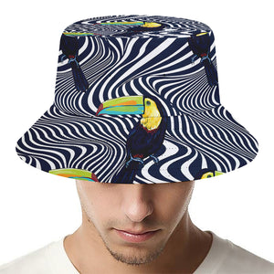 Illusion Toucan Print Bucket Hat