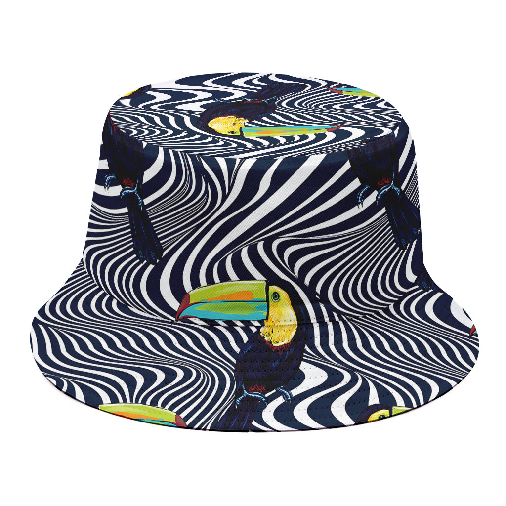 Illusion Toucan Print Bucket Hat