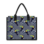Illusion Toucan Print Canvas Tote Bag