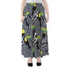 Illusion Toucan Print Chiffon Maxi Skirt