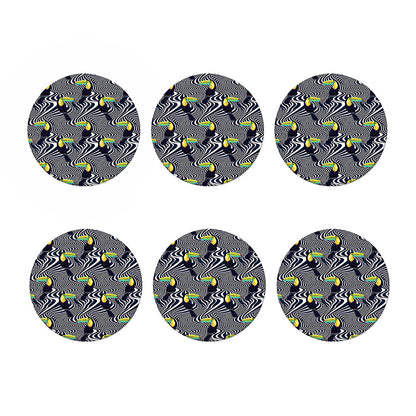 Illusion Toucan Print Coaster Set