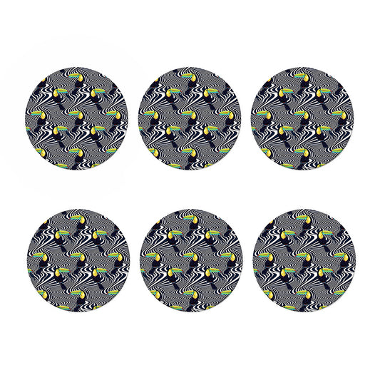 Illusion Toucan Print Coaster Set