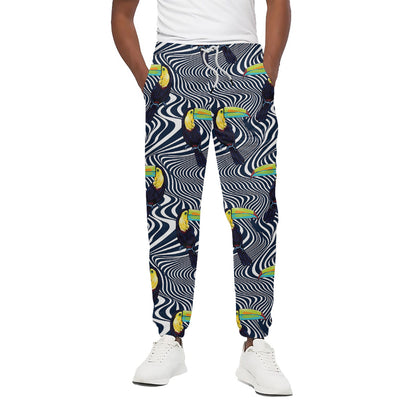 Illusion Toucan Print Cotton Pants