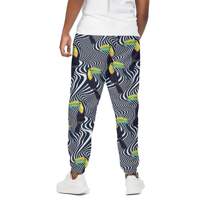 Illusion Toucan Print Cotton Pants