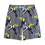 Illusion Toucan Print Cotton Shorts