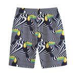 Illusion Toucan Print Cotton Shorts