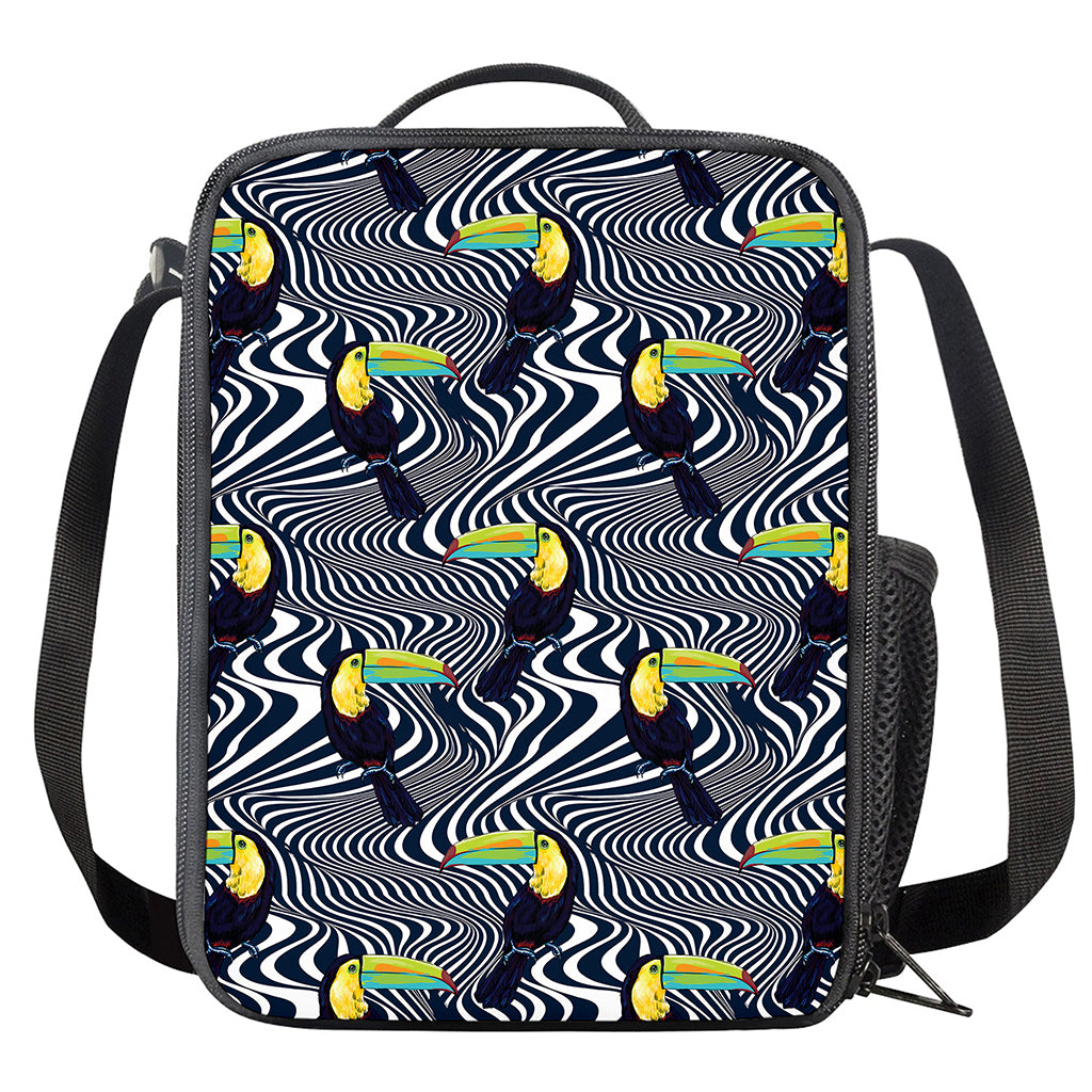 Illusion Toucan Print Crossbody Lunch Bag