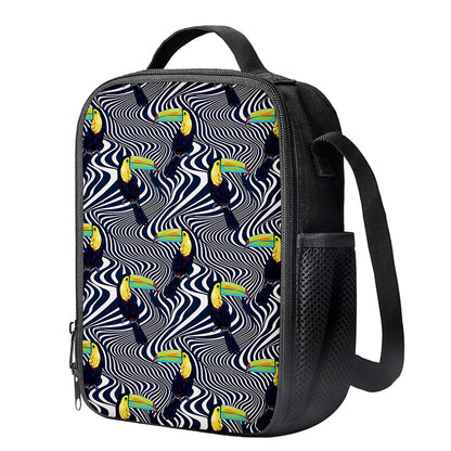 Illusion Toucan Print Crossbody Lunch Bag