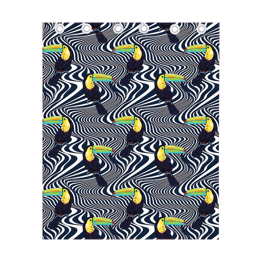 Illusion Toucan Print Curtain