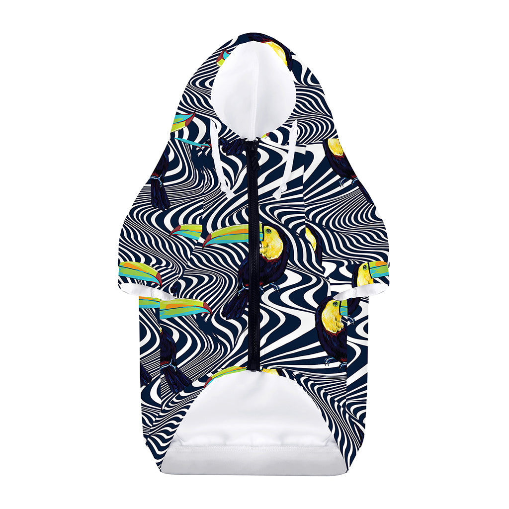 Illusion Toucan Print Dog Zip Up Hoodie