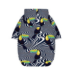Illusion Toucan Print Dog Zip Up Hoodie