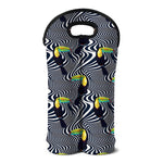 Illusion Toucan Print Double Neoprene Wine Tote