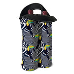 Illusion Toucan Print Double Neoprene Wine Tote