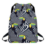 Illusion Toucan Print Drawstring Backpack