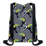 Illusion Toucan Print Drawstring Backpack