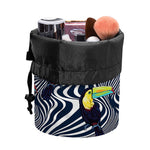 Illusion Toucan Print Drawstring Makeup Bag