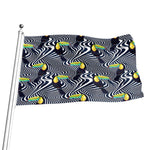 Illusion Toucan Print Flag