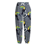 Illusion Toucan Print Fleece Lined Knit Pants
