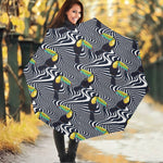 Illusion Toucan Print Foldable Umbrella