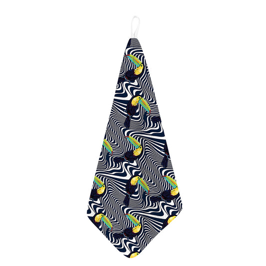 Illusion Toucan Print Hand Towel