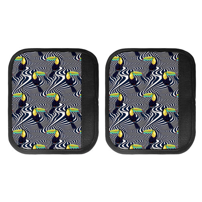 Illusion Toucan Print Handle Covers