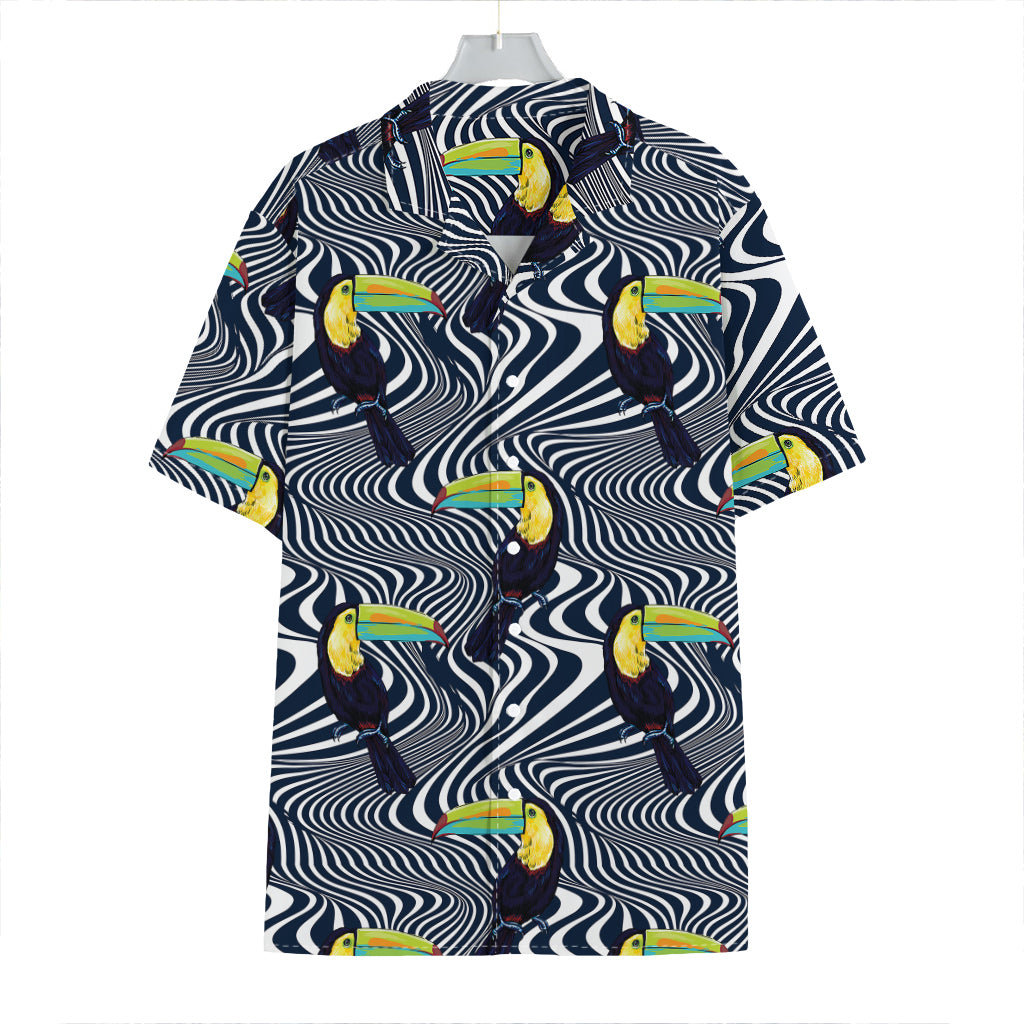 Illusion Toucan Print Hawaiian Shirt