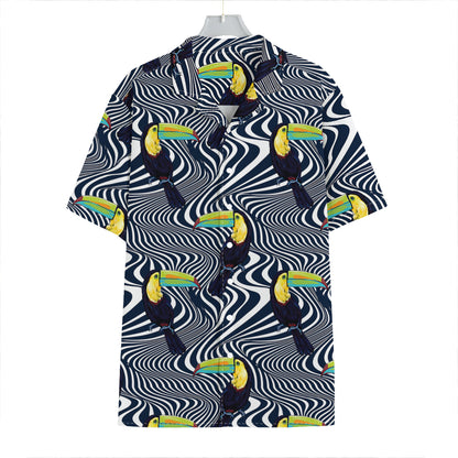 Illusion Toucan Print Hawaiian Shirt