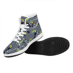 Illusion Toucan Print High Top Leather Sneakers