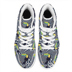 Illusion Toucan Print High Top Leather Sneakers