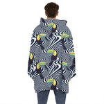 Illusion Toucan Print Hoodie Blanket
