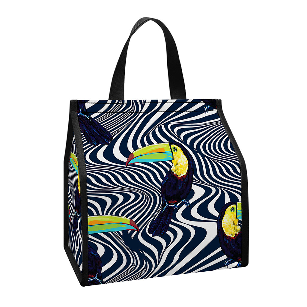 Illusion Toucan Print Insulated Lunch Tote