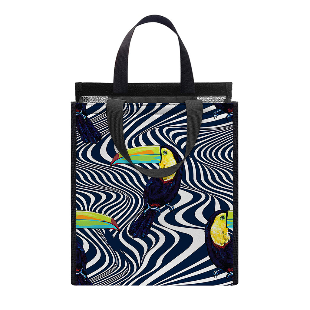 Illusion Toucan Print Insulated Lunch Tote