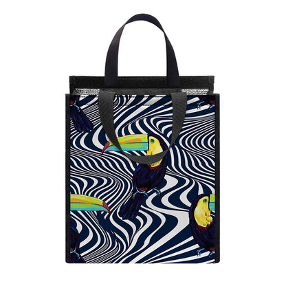 Illusion Toucan Print Insulated Lunch Tote