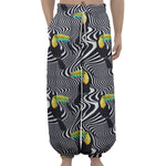 Illusion Toucan Print Lantern Pants
