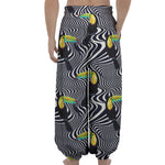 Illusion Toucan Print Lantern Pants